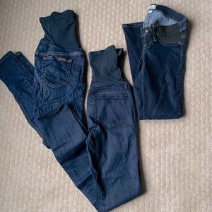 (3) Designer Maternity Jeans: Paige, Joe’s Jeans, J. Crew